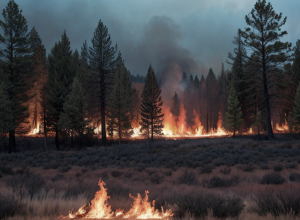 Un nou incendiu de vegetație izbucnește lângă Madrid: Focul a cuprins 15 hectare, drumul este blocat
