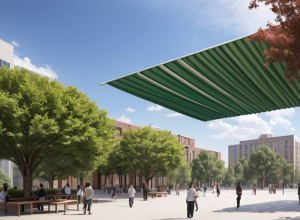 Barcelona implementează umbrele urbane pentru a combate căldura