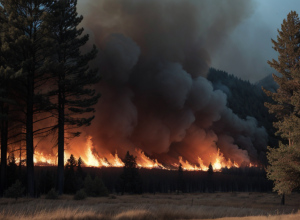 Un incendiu forestier în Galicia: o persoană moare în Ourense