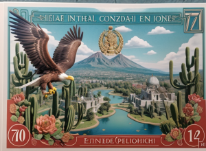 Mexicul celebrează 700 de ani de la fondarea Tenochtitlan: Emisă o marcă poștală comemorativă