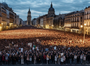 Proteste în Vic forțează anularea unei slujbe religioase cu președintele Conferinței Episcopale Spaniole