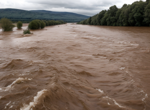 Inundații în Texas: Râul Llano a ieșit din matcă, inundând o șosea