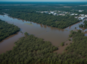 Inundații în Texas: Imagini cu drona surprind dezastrul provocat de râul San Gabriel