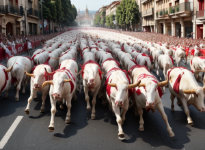 San Fermin: Al treilea encierro la Pamplona – reportaj foto