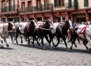 Al cincilea encierro de San Fermín: Taurii periculoși Jandilla au alergat pe străzile Pamplonei