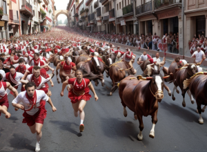 Al șaselea encierro de San Fermín: imagini spectaculoase din Pamplona