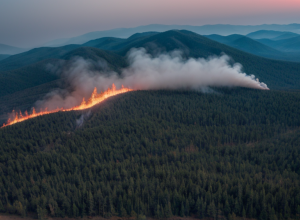 Incendiu de proporții în Spania: Flăcările amenință habitatul ursului brun