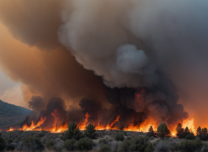 Incendiu de vegetație în Catalonia: Focul stabilizat, evacuare în două campinguri