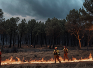 Imagini impresionante din incendiile active din Spania
