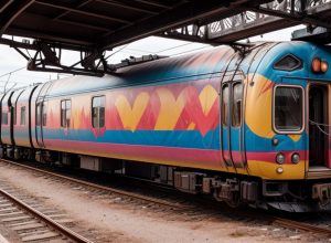 Patru persoane reținute pentru graffiti de șapte metri pe un tren în El Vendrell (Tarragona)