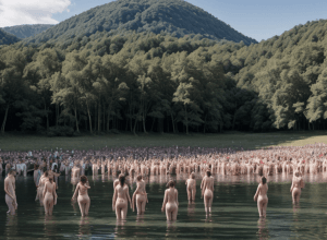 Spencer Tunick surprinde spiritul Granadei cu 1.000 de voluntari goi