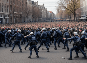 Proteste violente în Haga: confruntări între poliție și manifestanți anti-imigrație