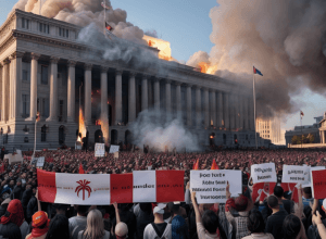 Proteste în Israel: manifestanții au incendiat o mașină și containere în fața reședinței lui Netanyahu, cerând eliberarea ostaticilor