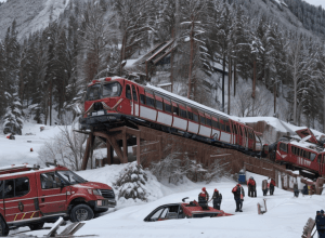 Imagini dramatice de la locul accidentului funicularului din Lisabona