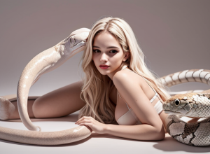 Rosalía, imaginea campaniei Calvin Klein: cântăreața pozează cu un șarpe albino în lenjerie intimă
