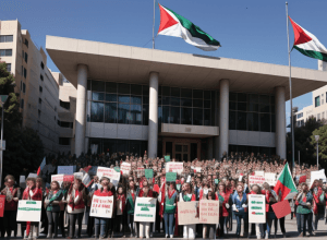 Profesori din Madrid cer embargou de arme pentru Israel: Cronica unui protest