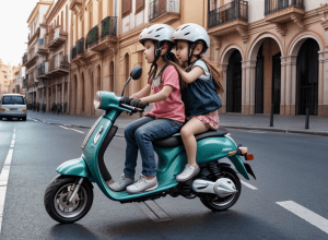 Doi copii au mers cu o motocicletă electrică fără cască pe o stradă aglomerată din Sevilla: video-ul a provocat controverse