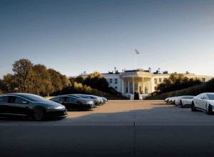 Trump transformă Casa Albă într-un showroom Tesla pentru a-l sprijini pe Musk