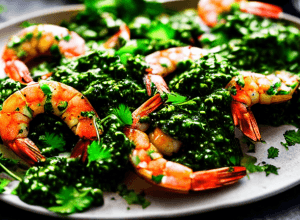 Creveți cu sos chimichurri – Rețetă rapidă