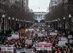 Americanii protestează din nou față de politicile lui Trump