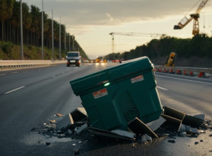 Incident neobișnuit la Sevilla: O toaletă portabilă a căzut de pe Podul Centenario