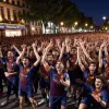 Barcelona sărbătorește titlul de campioană: imagini de pe străzile orașului