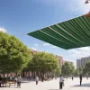Barcelona implementează umbrele urbane pentru a combate căldura