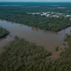 Inundații în Texas: Imagini cu drona surprind dezastrul provocat de râul San Gabriel