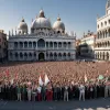 Mii de oameni protestează pentru Gaza în timpul Festivalului de Film de la Veneția