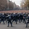 Proteste violente în Haga: confruntări între poliție și manifestanți anti-imigrație